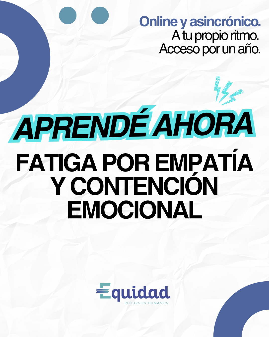 Fatiga por empatía y contención emocional
